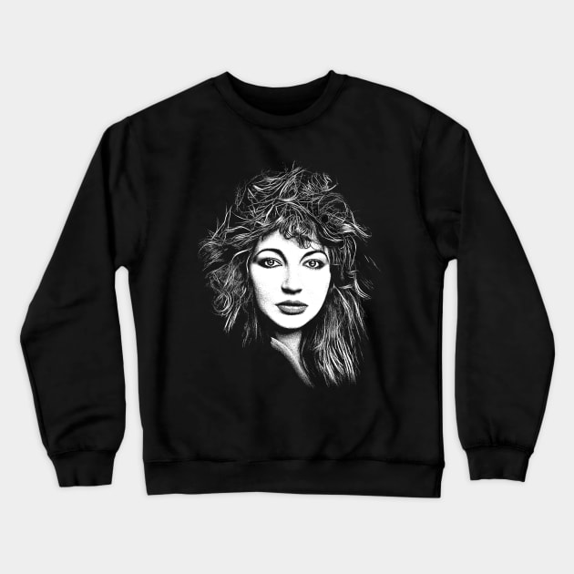 Kate Bush † Retro Fan Art Design Crewneck Sweatshirt by DankFutura